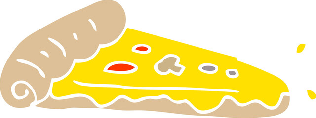 cartoon doodle pizza slice
