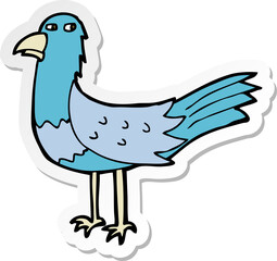 sticker of a cartoon bird