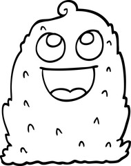 black and white cartoon lumpy ghost