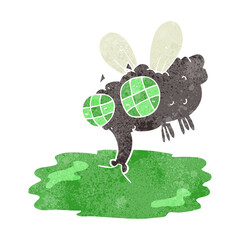 retro cartoon gross fly