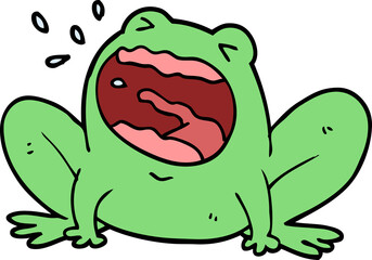cartoon frog shouting