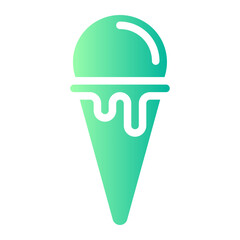 ice cream cone gradient icon