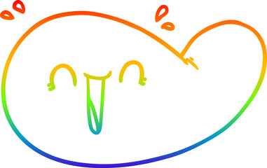 rainbow gradient line drawing cartoon gall bladder