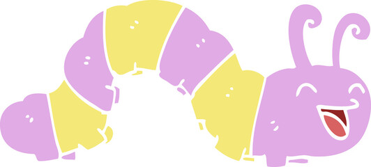 cute cartoon doodle caterpillar