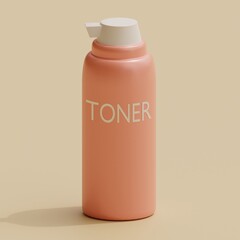 3d rendered toner bottle perfect for makeup design project
