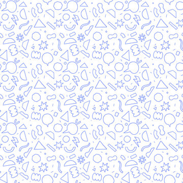 Infinite Pattern for a Background of Shapes and Icons