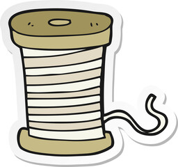 sticker of a cartoon yarn