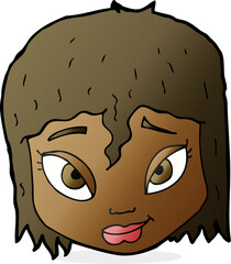 cartoon female face