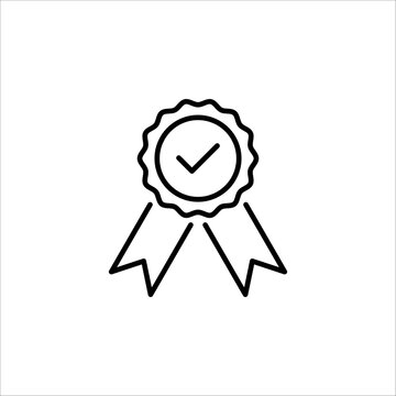 Vector certificate icon. Achievement, award, grant, diploma concepts. Premium quality graphic design elements on white background. EPS 10