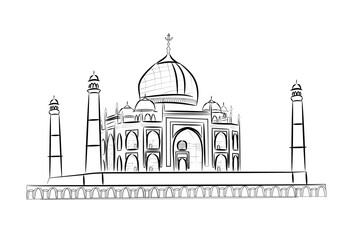 taj mahal vector illustration 