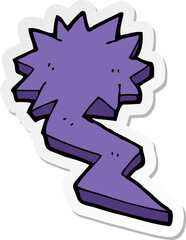 sticker of a cartoon lightning bolt symbol