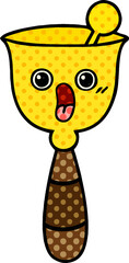 comic book style cartoon school bell
