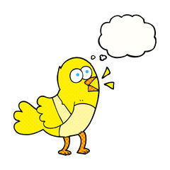 thought bubble cartoon bird