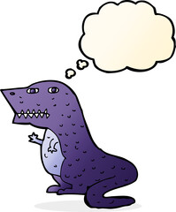 cartoon dinosaur with thought bubble
