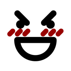 mean laughing face icon