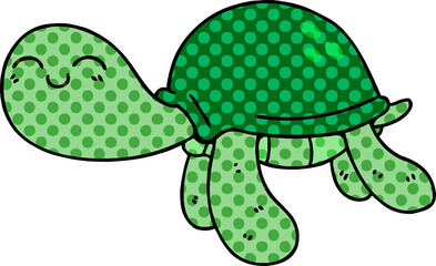 quirky comic book style cartoon turtle