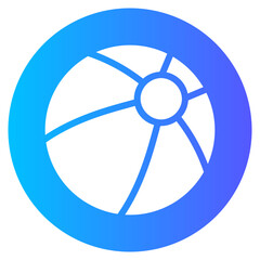 Obraz premium beach ball gradient icon