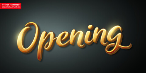Opening text editable three dimension style