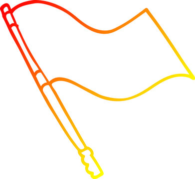 recommend clip art: warm gradient line drawing cartoon flag