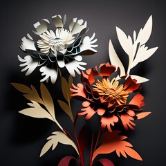 Paper cutout - flowers