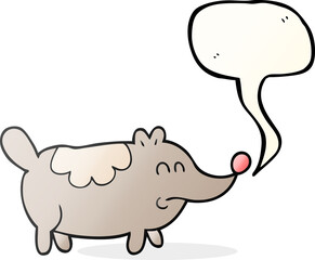 speech bubble cartoon small fat dog