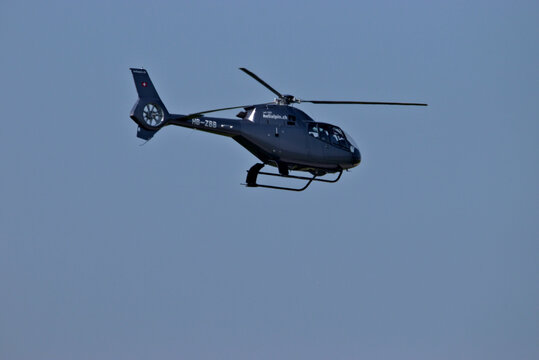 Airbus EC-120 Colibri helicopter in Saint Gallen Altenrhein in Switzerland 20.4.2021