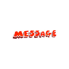 retro cartoon message text