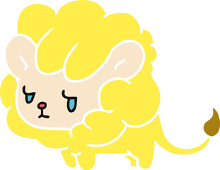 cartoon kawaii cute lion cub