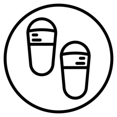 slippers line icon