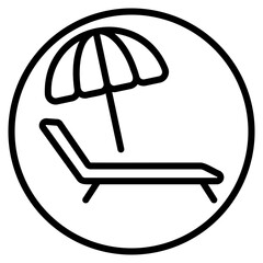 beach umbrella icon