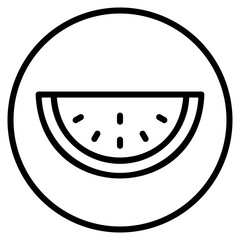 watermelon line icon