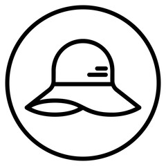 pamela hat line icon