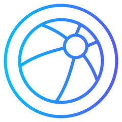 Fototapeta premium beach ball gradient icon