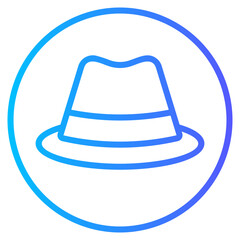 fedora hat gradient icon