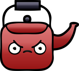 gradient shaded cartoon kettle