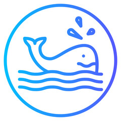 whale gradient icon