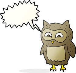 speech bubble cartoon owl