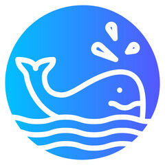 whale gradient icon