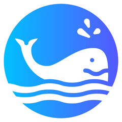 whale gradient icon