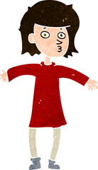 Fototapeta premium cartoon nervous woman