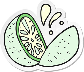 sticker of a cartoon melon