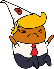 cartoon kawaii man in dunce hat
