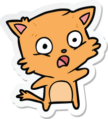 sticker of a cartoon cat