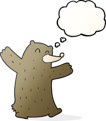 thought bubble cartoon bear