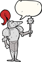 speech bubble cartoon medieval knight
