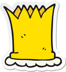 sticker of a cartoon crown