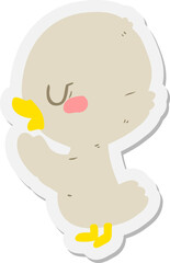 cartoon duckling sticker