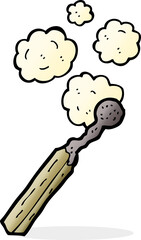 cartoon burnt match