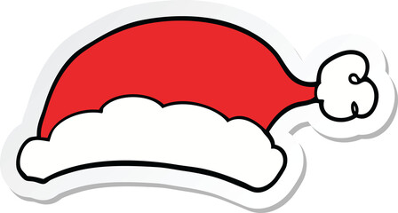 sticker of a cartoon christmas hat