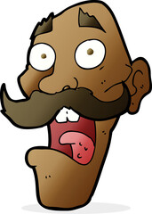 cartoon frightened old man